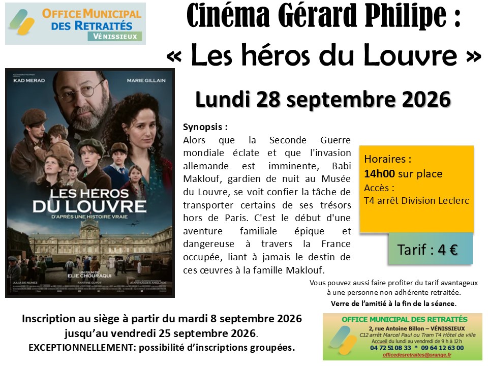 5 affiche cinéma lundi 28 septembre