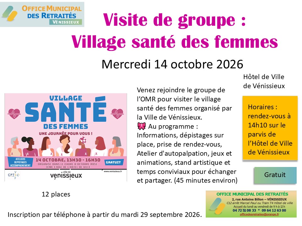 Affiche village santé des femmes 14 oct